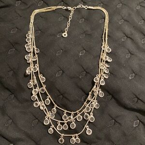 Anne Klein Gold Necklace with Clear Accents